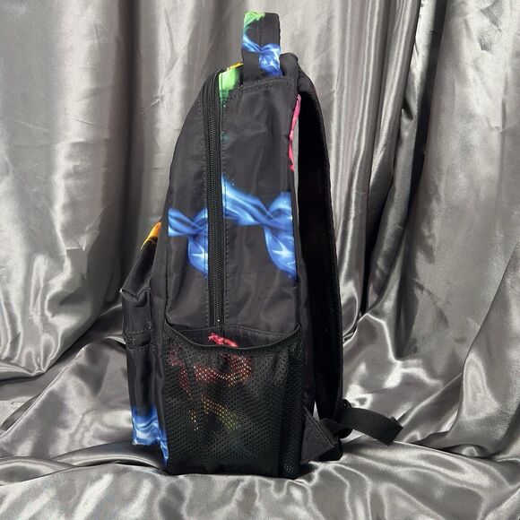 Fire Rainbow Dragon‎ School Backpack Black Bookbag for Boys Girls Elementary GUC - Picture 4 of 16